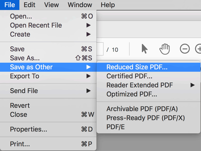 reduce PDF file size