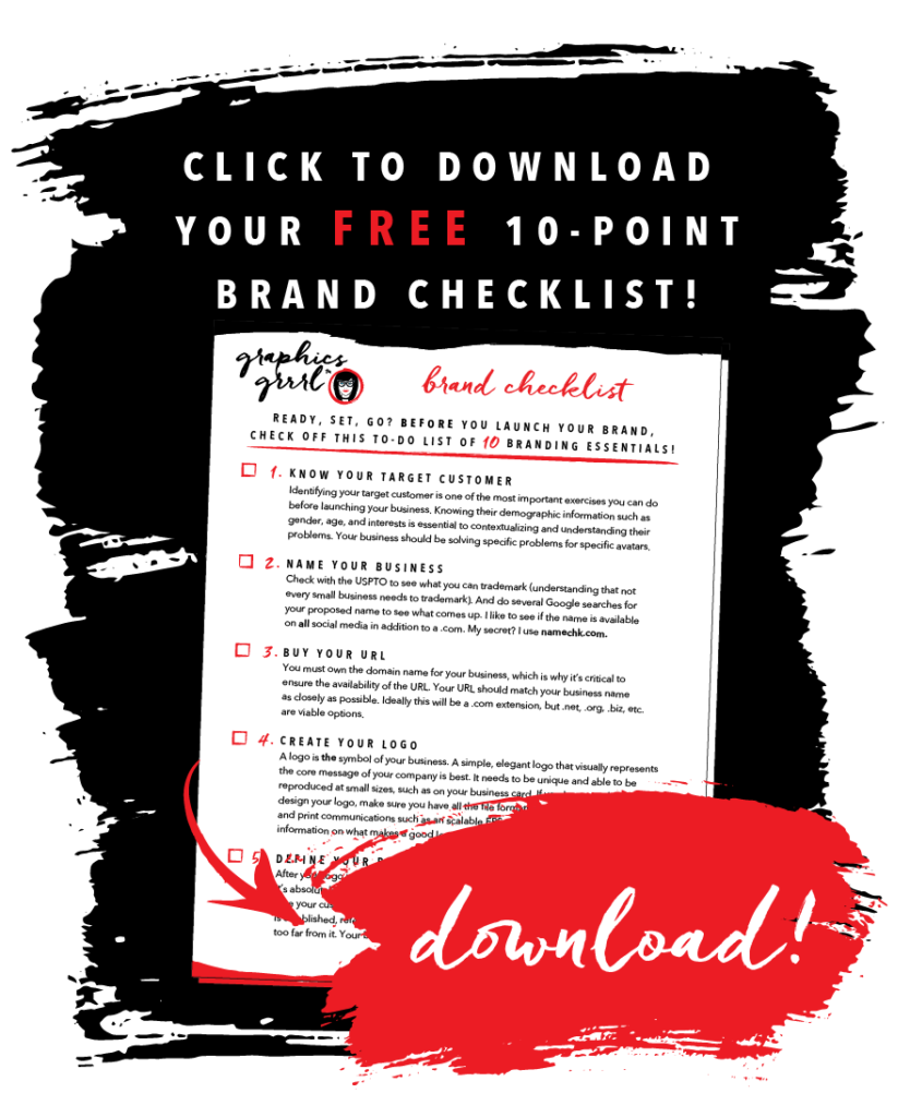 Grab your FREE brand checklist!