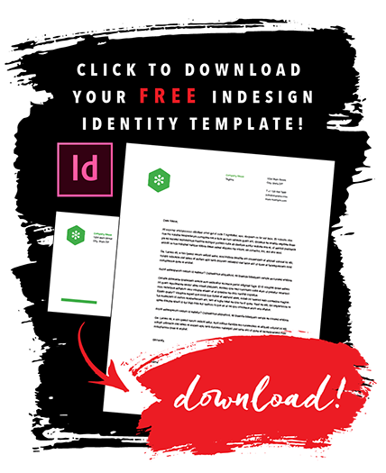 FREE InDesign letterhead template here!